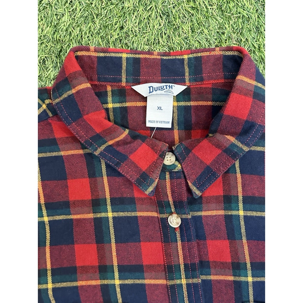 Duluth Trading Co Free Swingin' Flannel Shirt Womens‎ XL Plaid Casual 65505 NWT - Picture 4 of 16